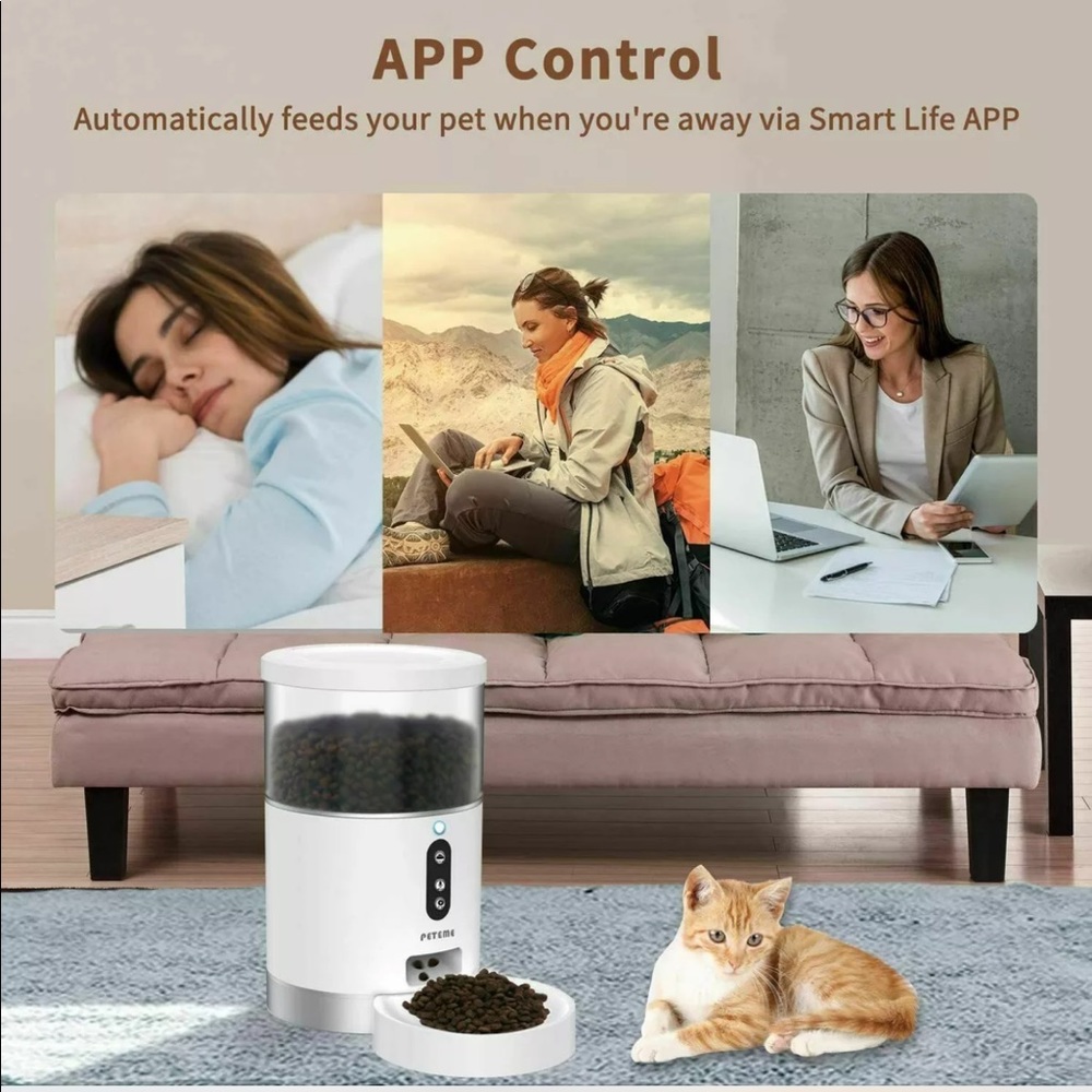 Pet Genius Smart Feeder WiFi App Voice Message Dual Power Pet Dog Cat Bird NEW - Picture 6 of 10